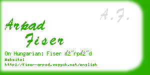 arpad fiser business card